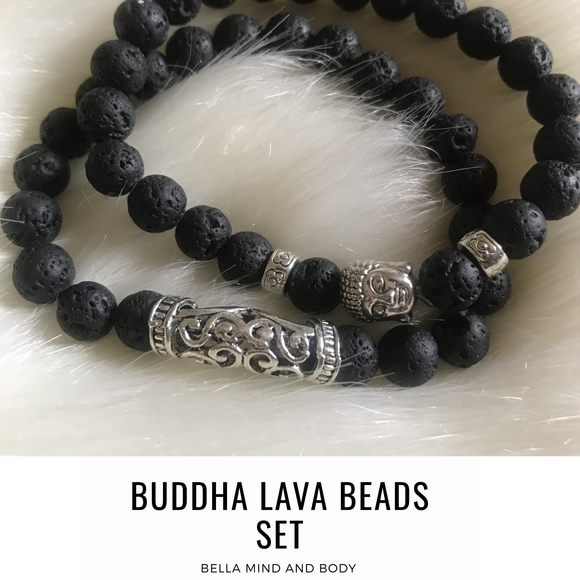 Buddha Lava Beads Set