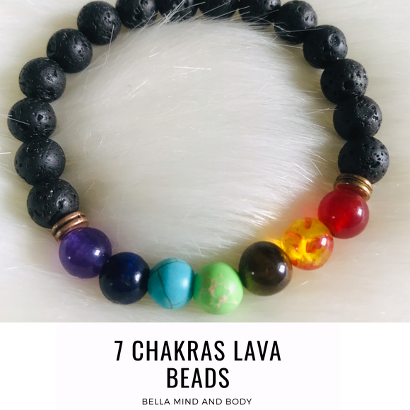 7 Chakras Lava Beads